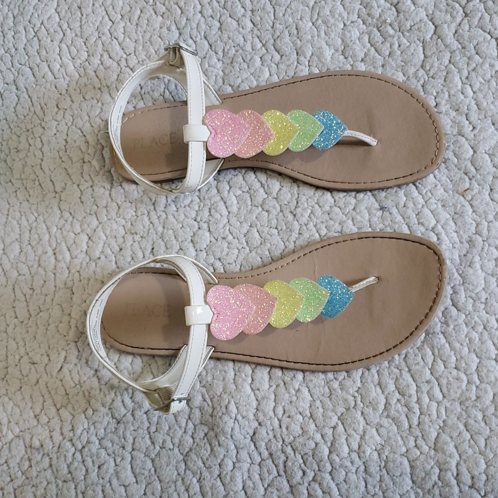 The Children's place girls hearts Sandals size 5